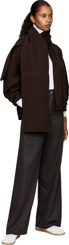 Weite Wollhose 'Fiamma Boy' Dunkelbraun