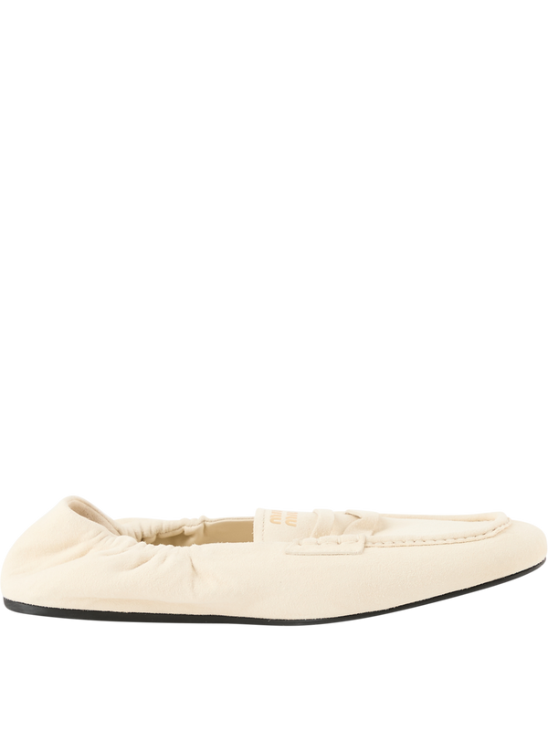 Mokassins aus Lammleder Beige