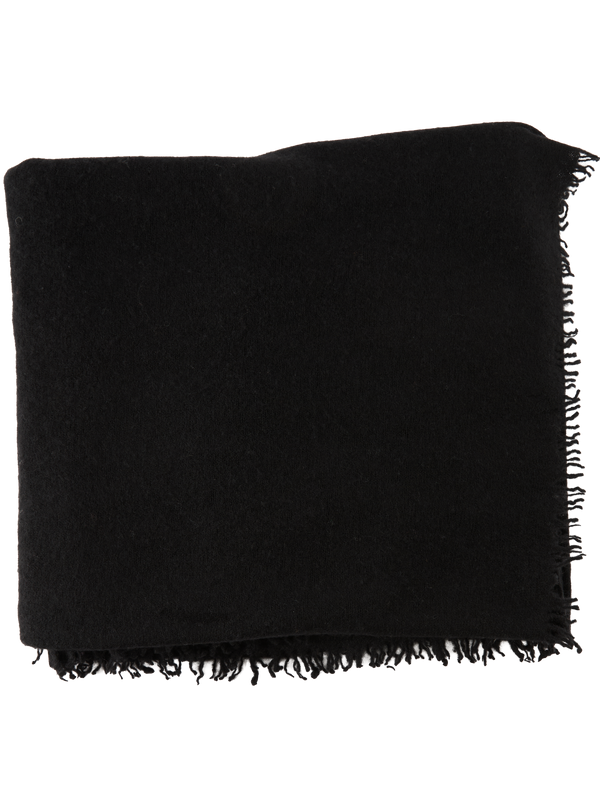 'Julia Square' Cashmere Scarf – Nero