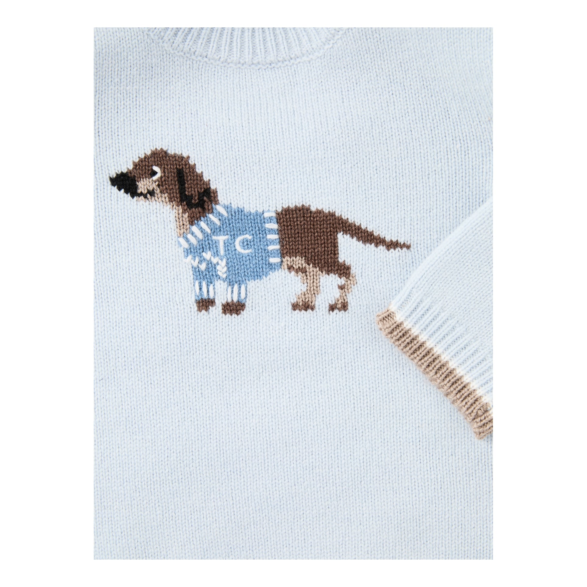 Tartine et Chocolat Wollpullover Hellblau, Frontansicht – UNGER.DE