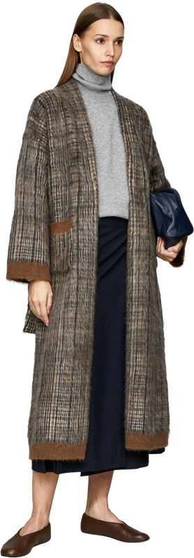 Wrap skirt in virgin wool, navy blue skirt