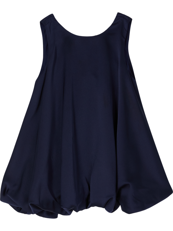 'Sheena' dress with a bow at the back – blue