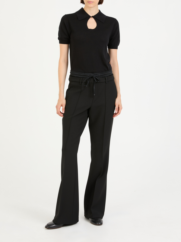 Stoffhose 'Fawn Double Waist' Schwarz