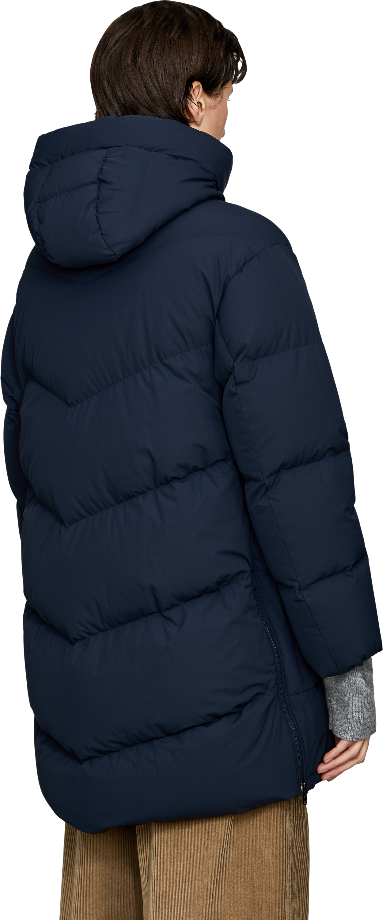 Woolrich Parka 'Madison' mit Steppung Marineblau, Rückansicht – UNGER.DE