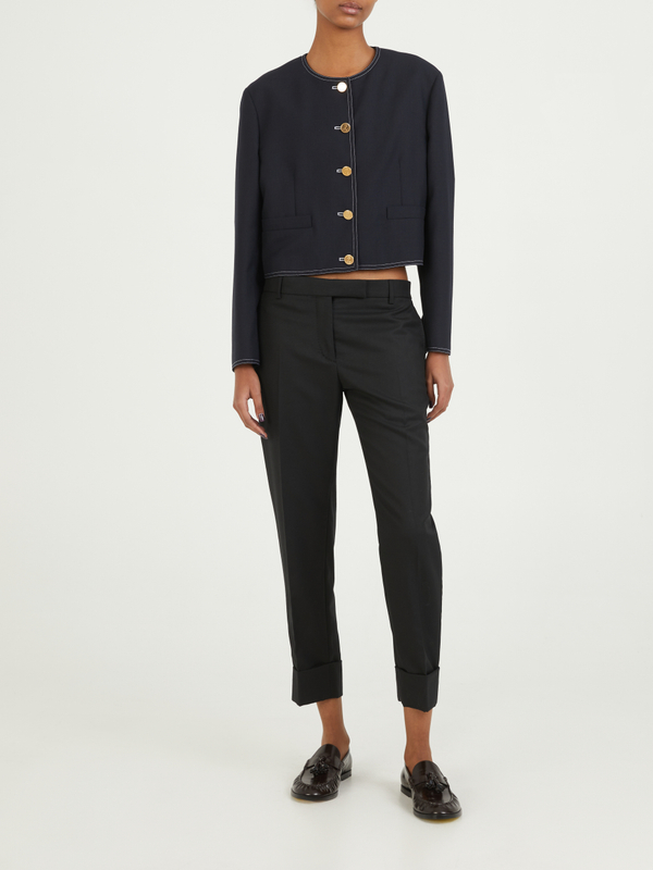 Cardigan mit Kellerfalte Marineblau