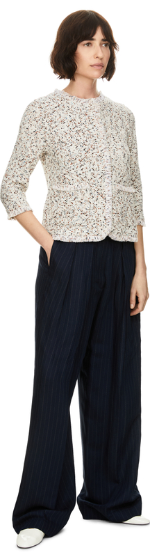 Kurze Jacke mit Fransen Braun