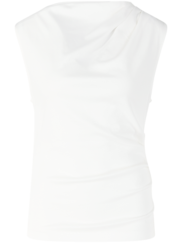 Drapierter Top Weiß