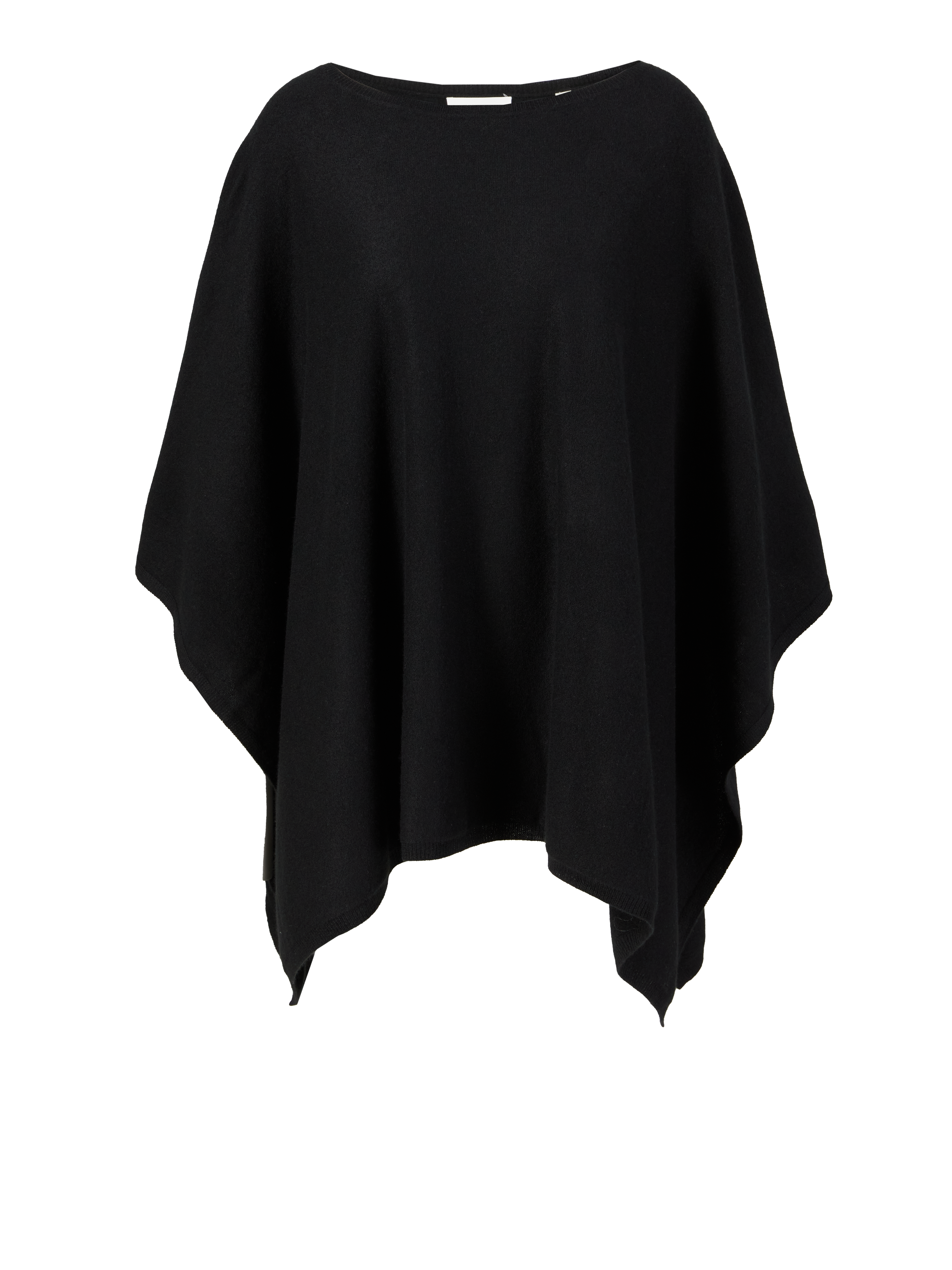 Cashmere-Poncho Schwarz