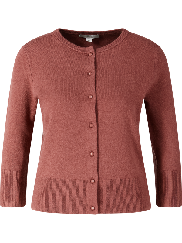 Woll-Cashmere-Strickjacke Rosé