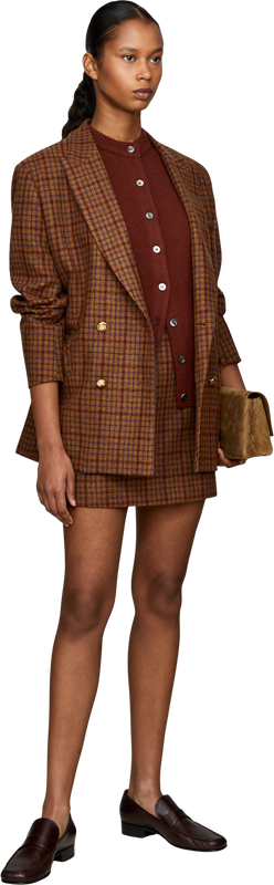 Karierter Wollrock 'Sweet Sea Coci' Braun