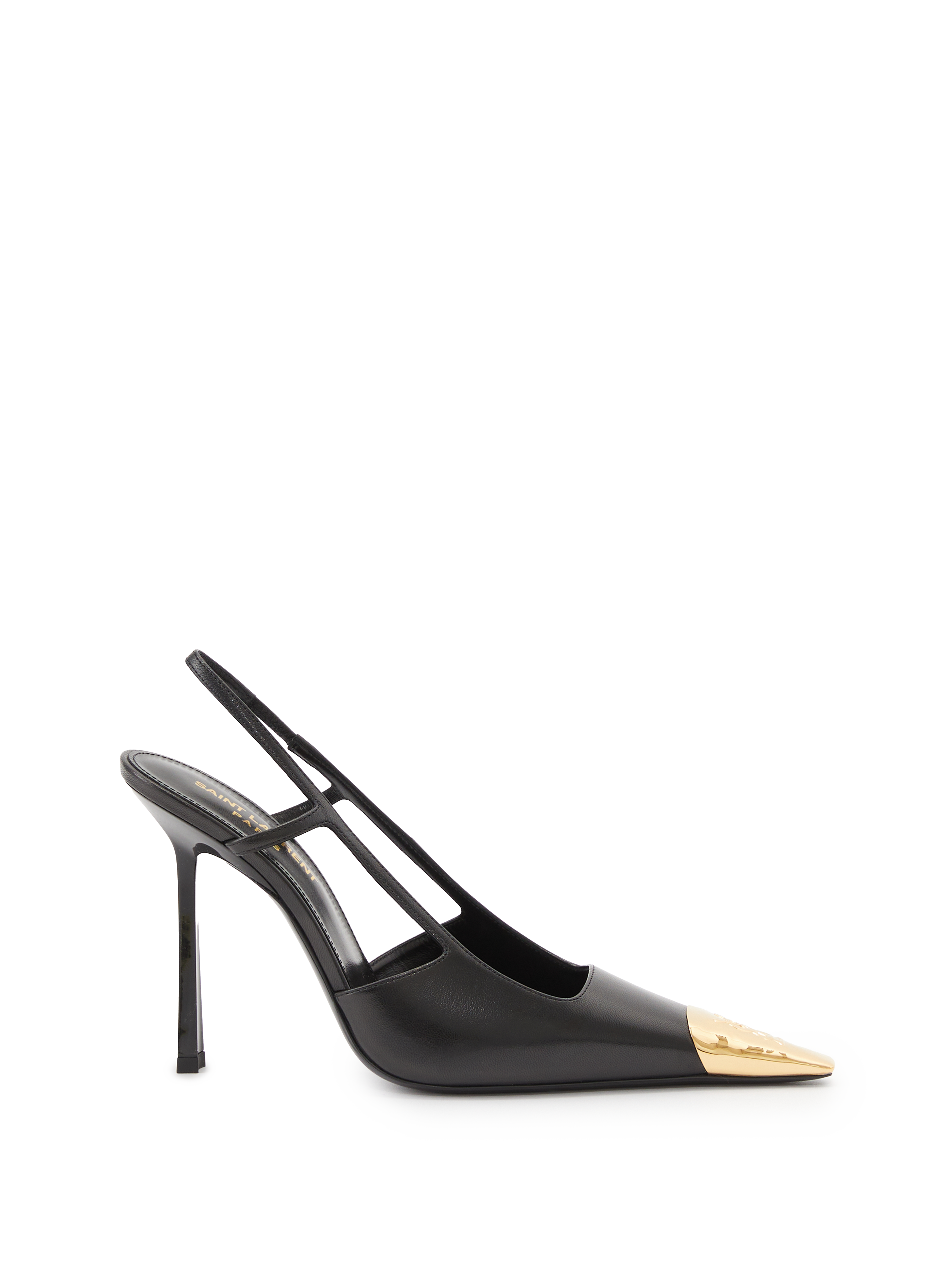 Black and white slingback heels on sale