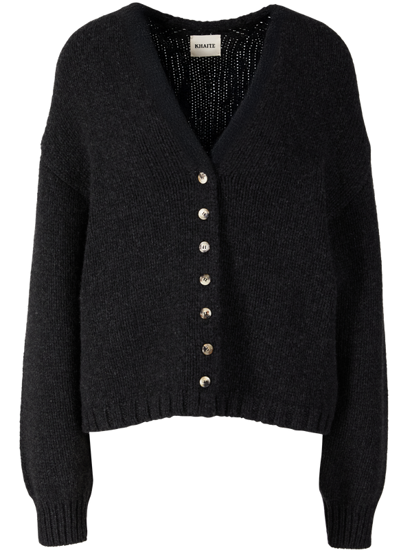 Oversize Cashmere-Strickjacke 'Axel' Anthrazit