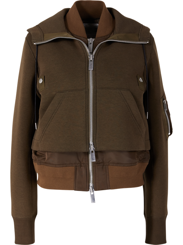 Kapuzenjacke 'Sponge' mit Bomberjacke Braun