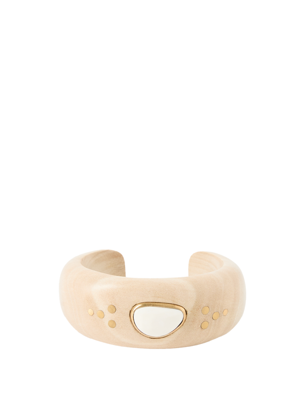 Armreifen 'Layla' mit Logo Braun/Gold