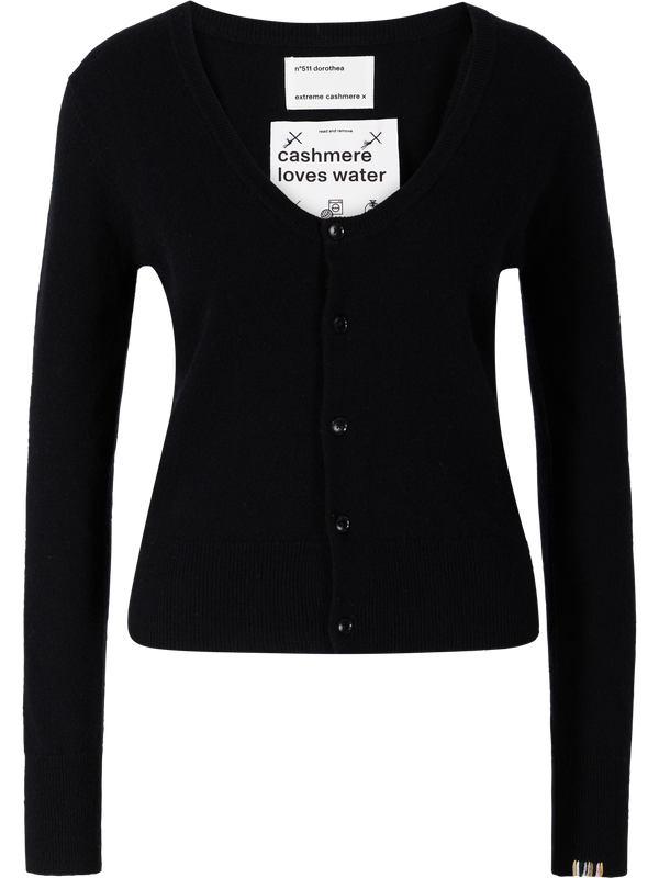 'n°511 Dorothea' cashmere cardigan in Raven