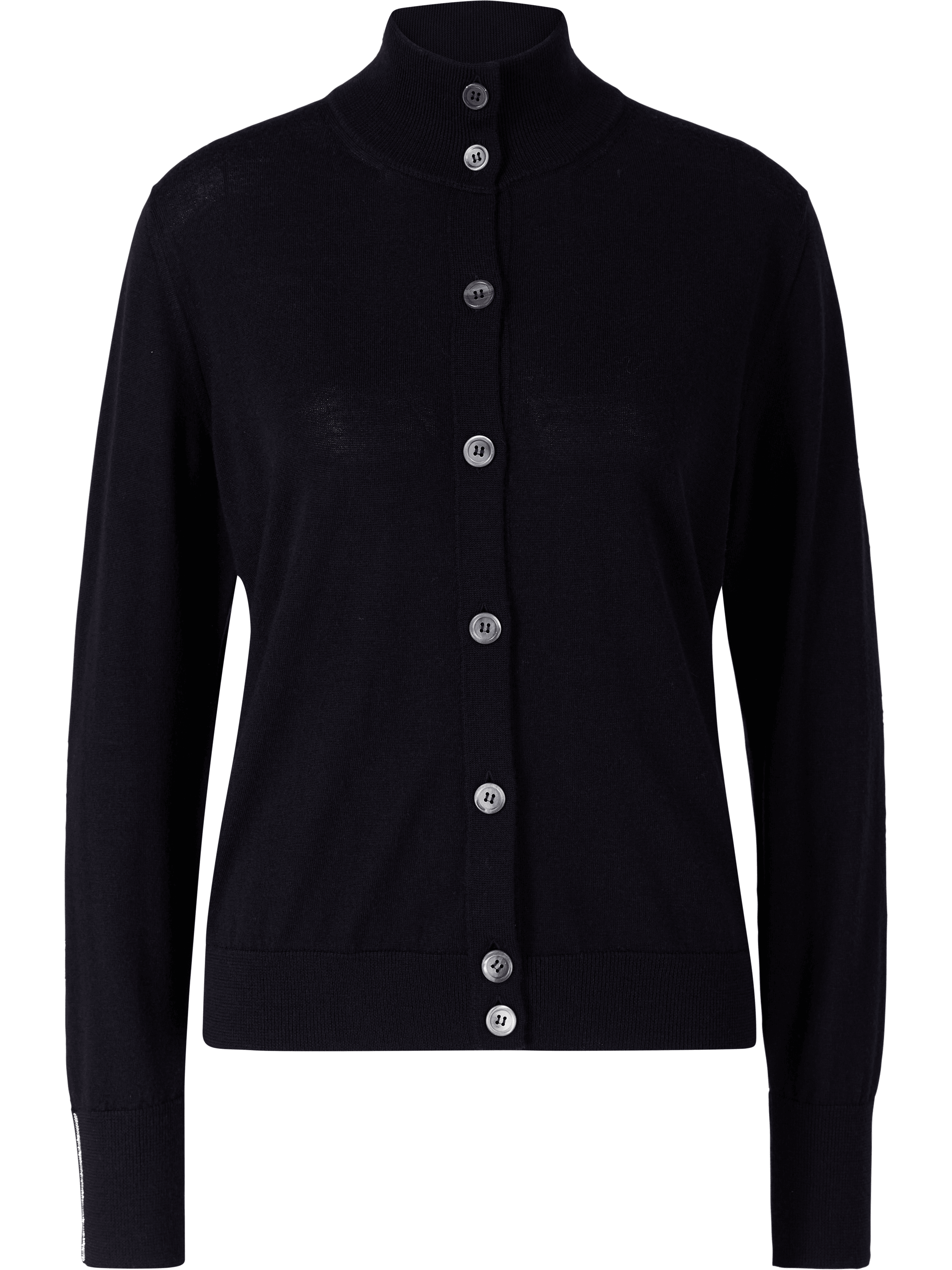 Peserico Strickjacke aus Schurwolle Schwarz, Produktansicht – UNGER.DE