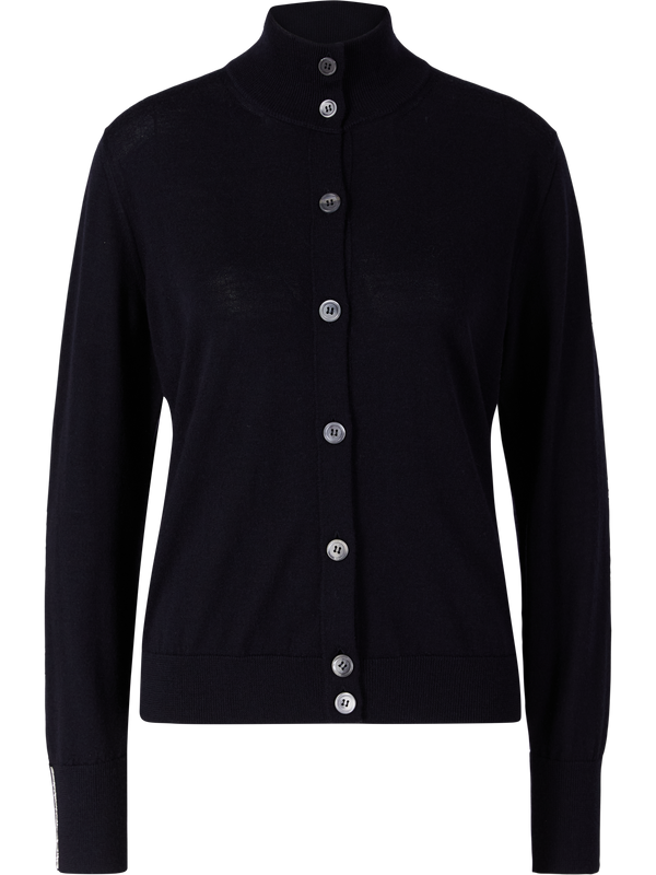 Strickjacke aus Schurwolle Schwarz