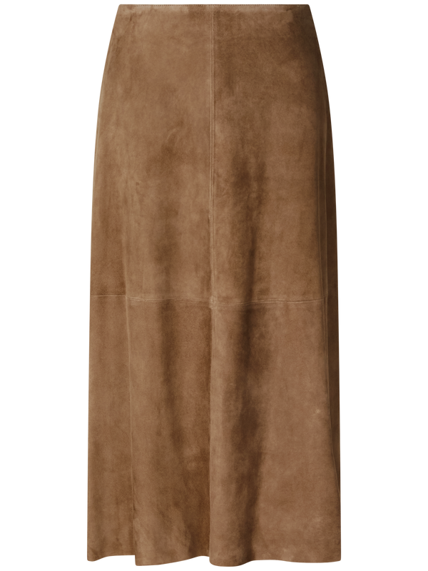 Wildlederrock 'Melita' Taupe