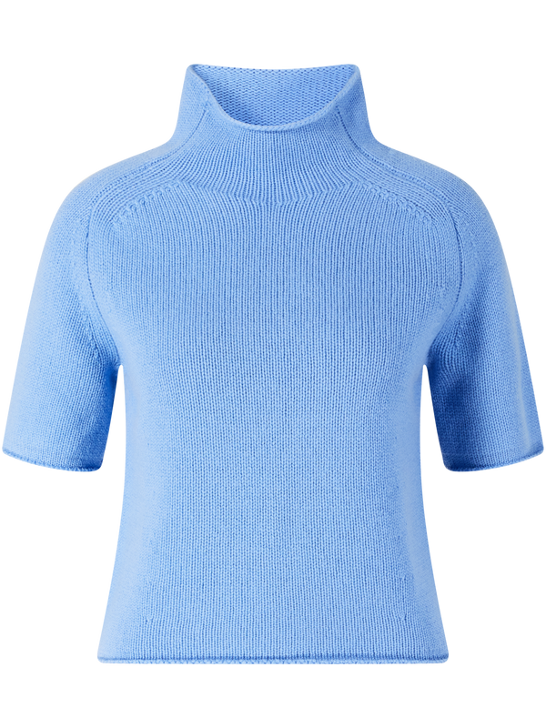 Kurzärmeliger Cashmere-Pullover 'Fride' Azure