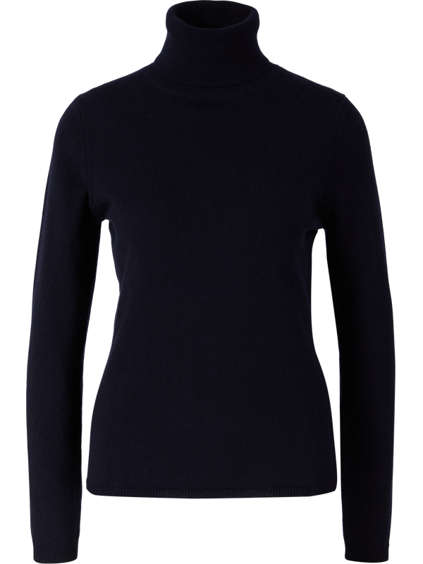 Cashmere-Pullover mit Rollkragen Marineblau