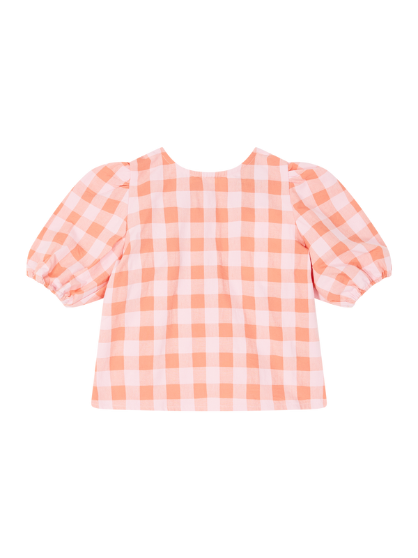 Karierte Bluse 'Mirelle' Pink