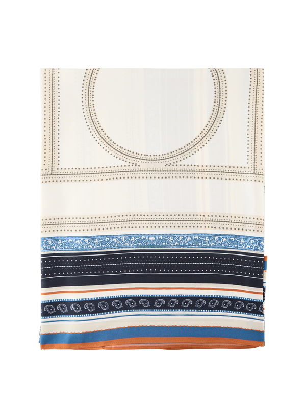 Seidentuch mit Monogramm Crème