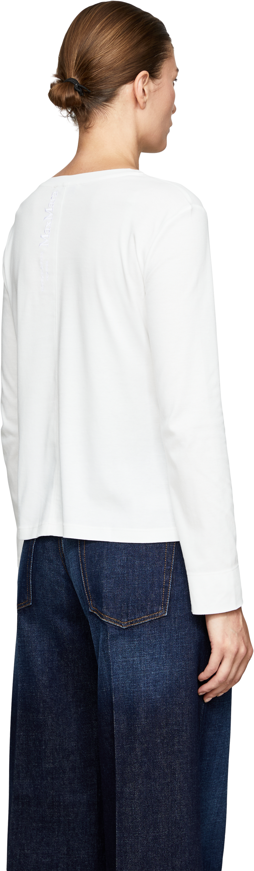 'S Max Mara Langarmshirt 'Fumetto' Weiß, Rückansicht – UNGER.DE