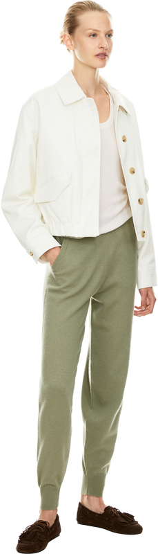Cashmere knitted trousers green