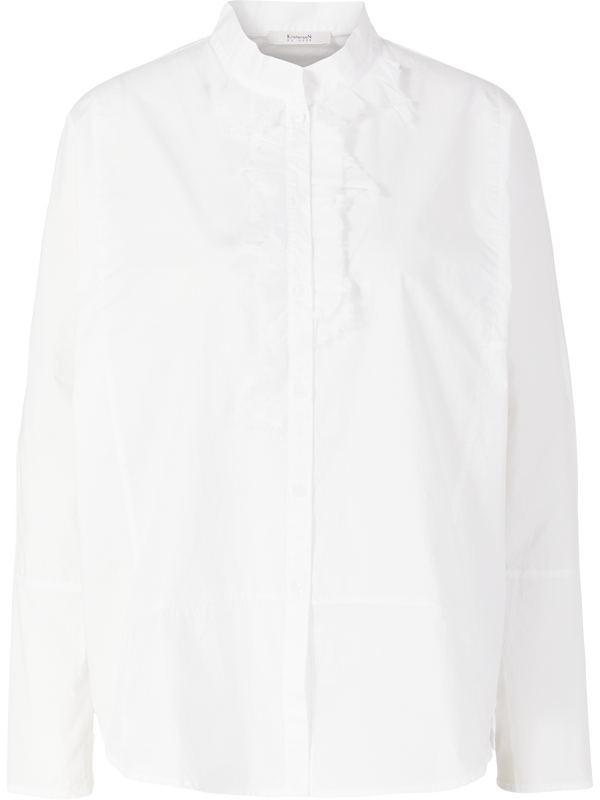 Bluse mit Rüschen Weiß