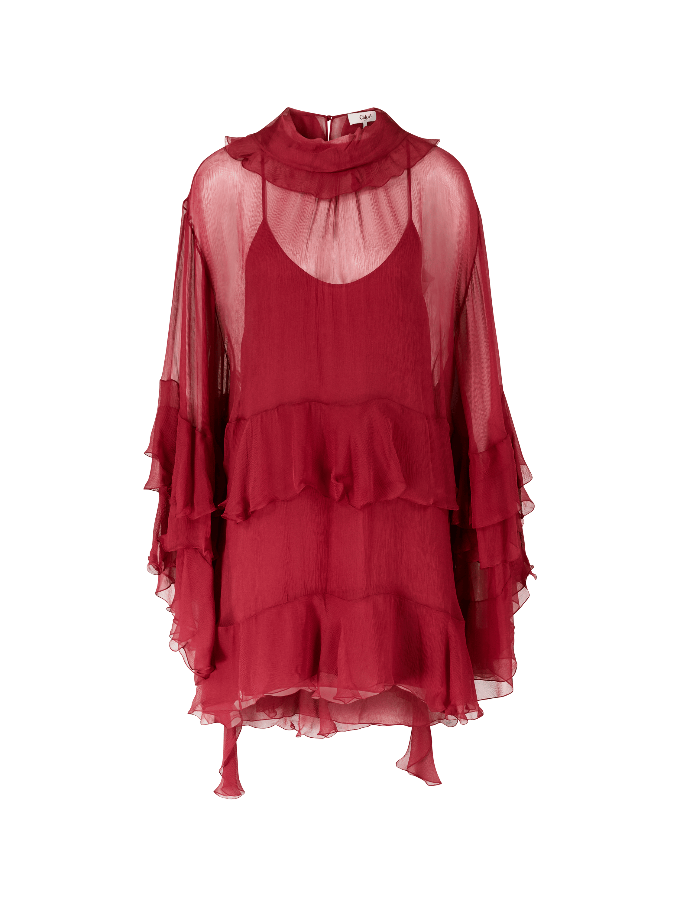 Gerüschtes Minikleid mit Cut-Out Pink