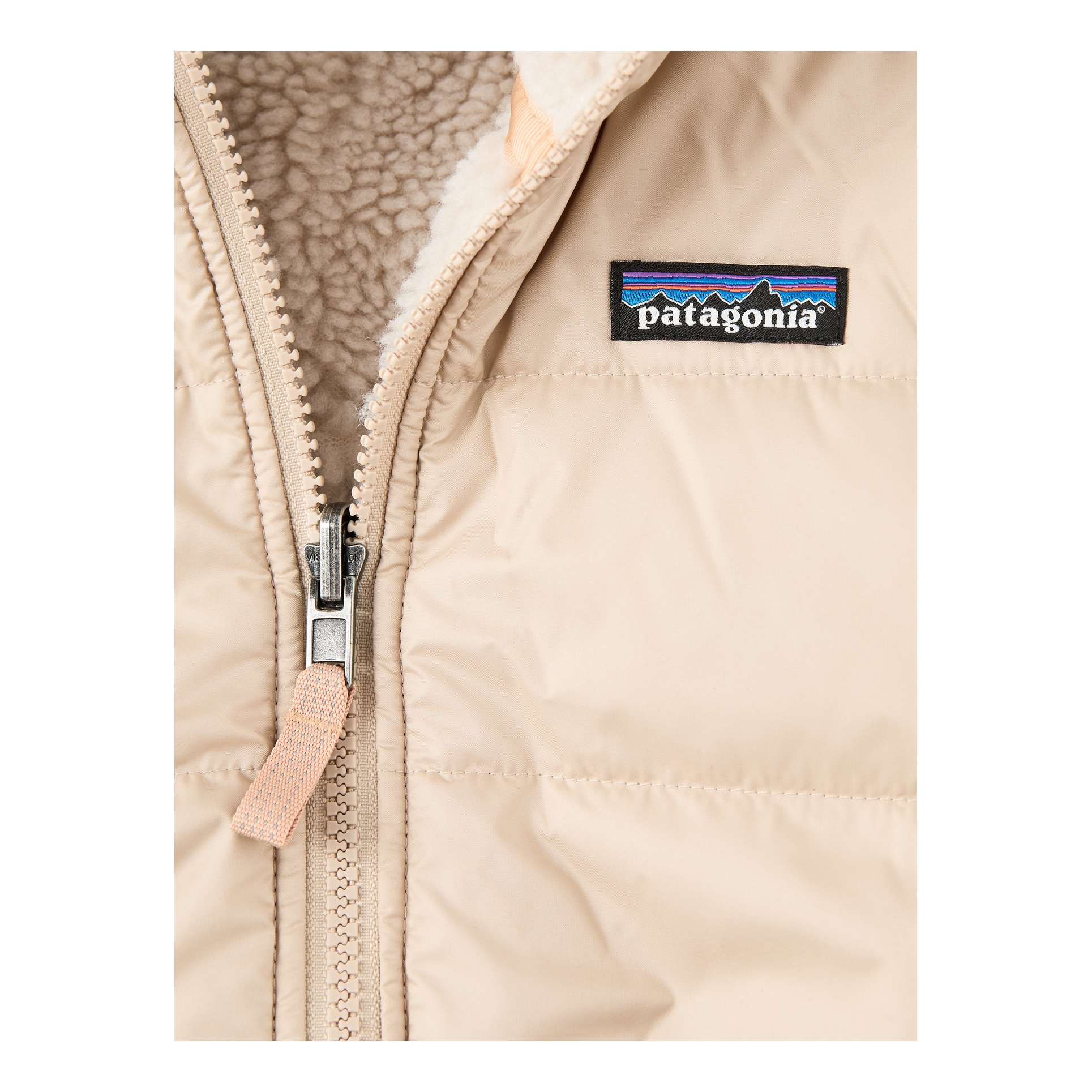 Patagonia Wendbare Jacke 'Ready Freddy Hoody' Beige, Frontansicht – UNGER.DE