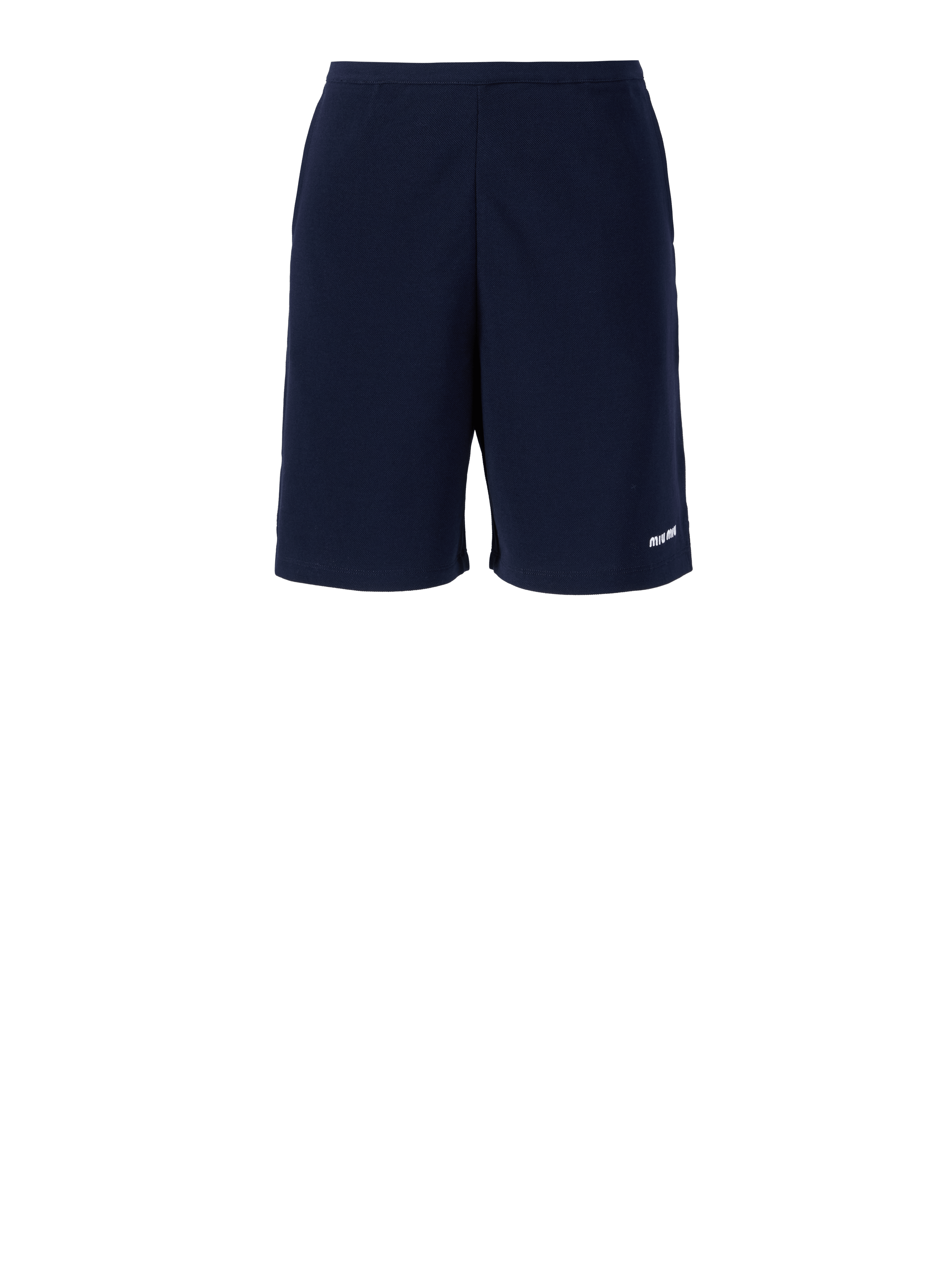 Shorts mit Logo-Stickerei Marineblau