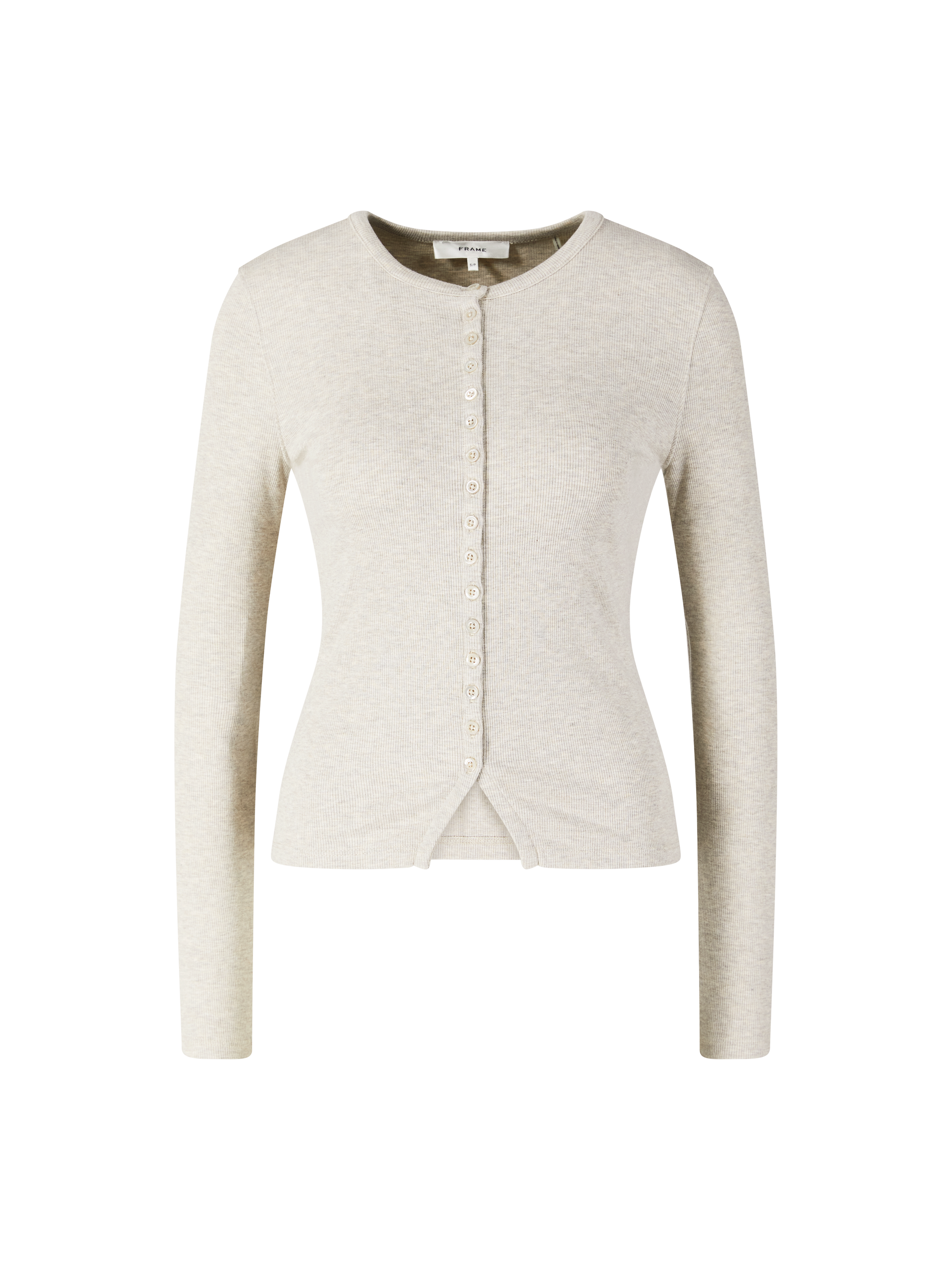 Langarmshirt 'The Rib Splay' Beige