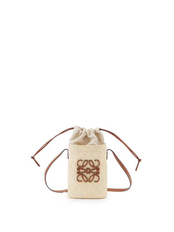 Umhängetasche 'Square Pocket' Natural/Tan