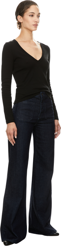 Langarmshirt 'Dewi' Schwarz