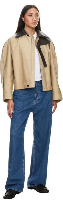 Mid-blue wide-leg jeans