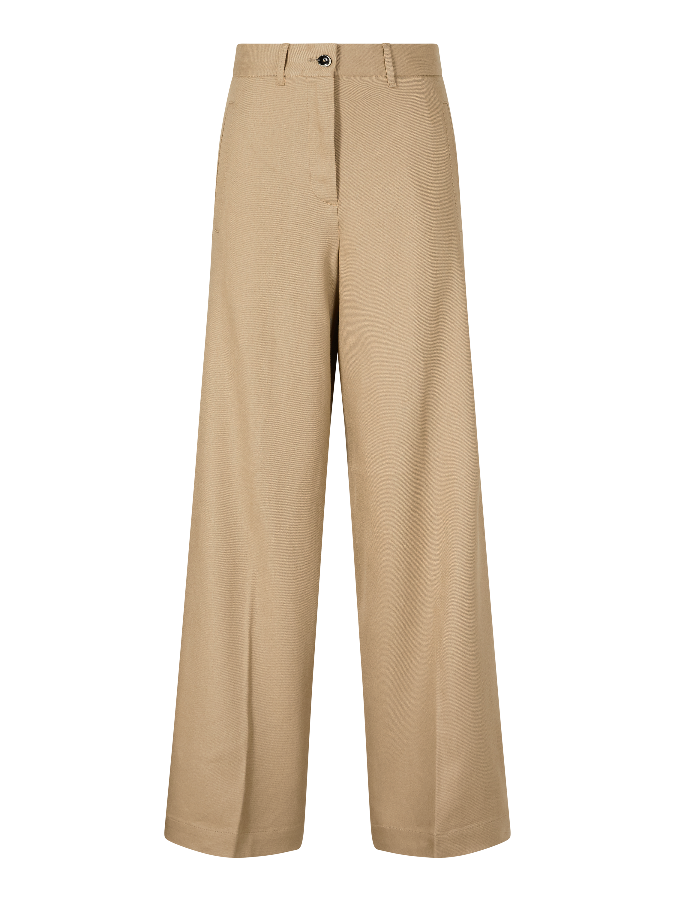 Weite Stoffhose 'Astrid' aus Leinen Beige
