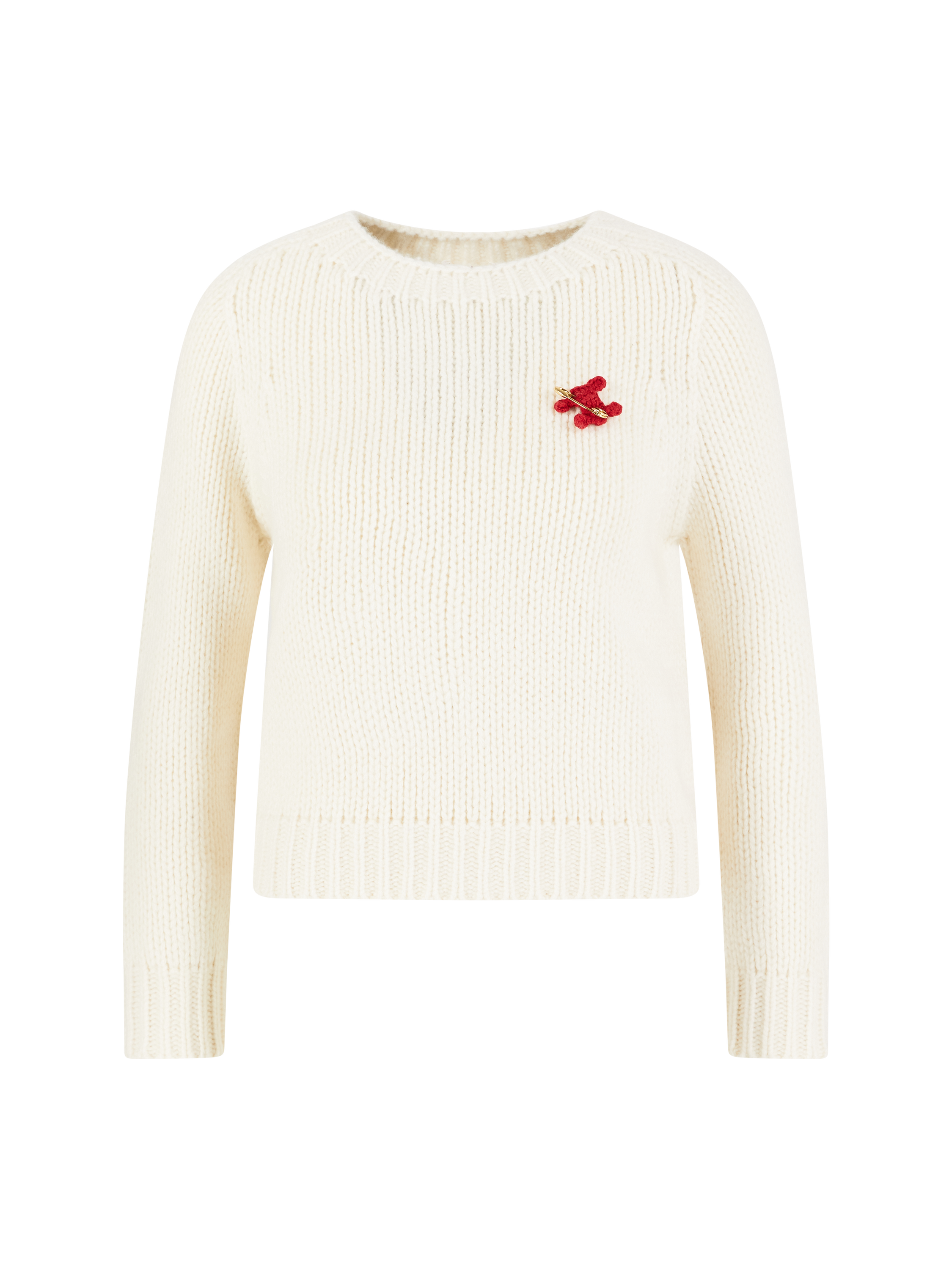 Cashmere-Seidenpullover Crème 