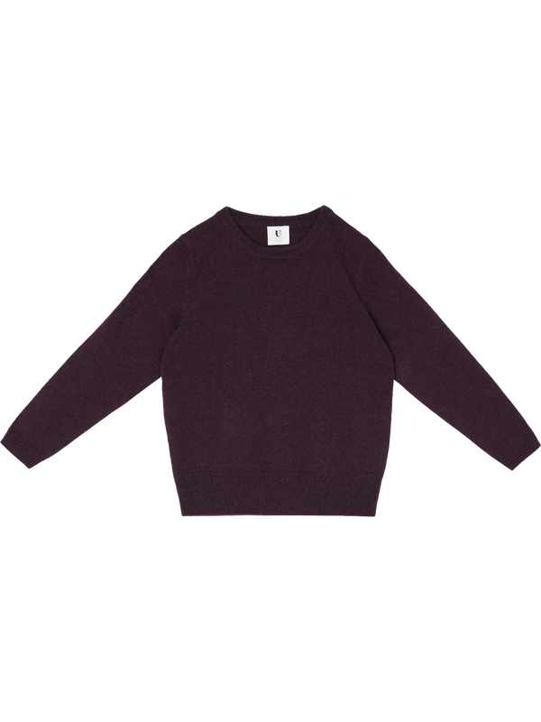 Cashmere-Rundhalspullover Blackberry