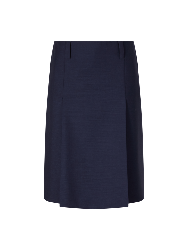 Rock aus Kid-Mohair Marineblau