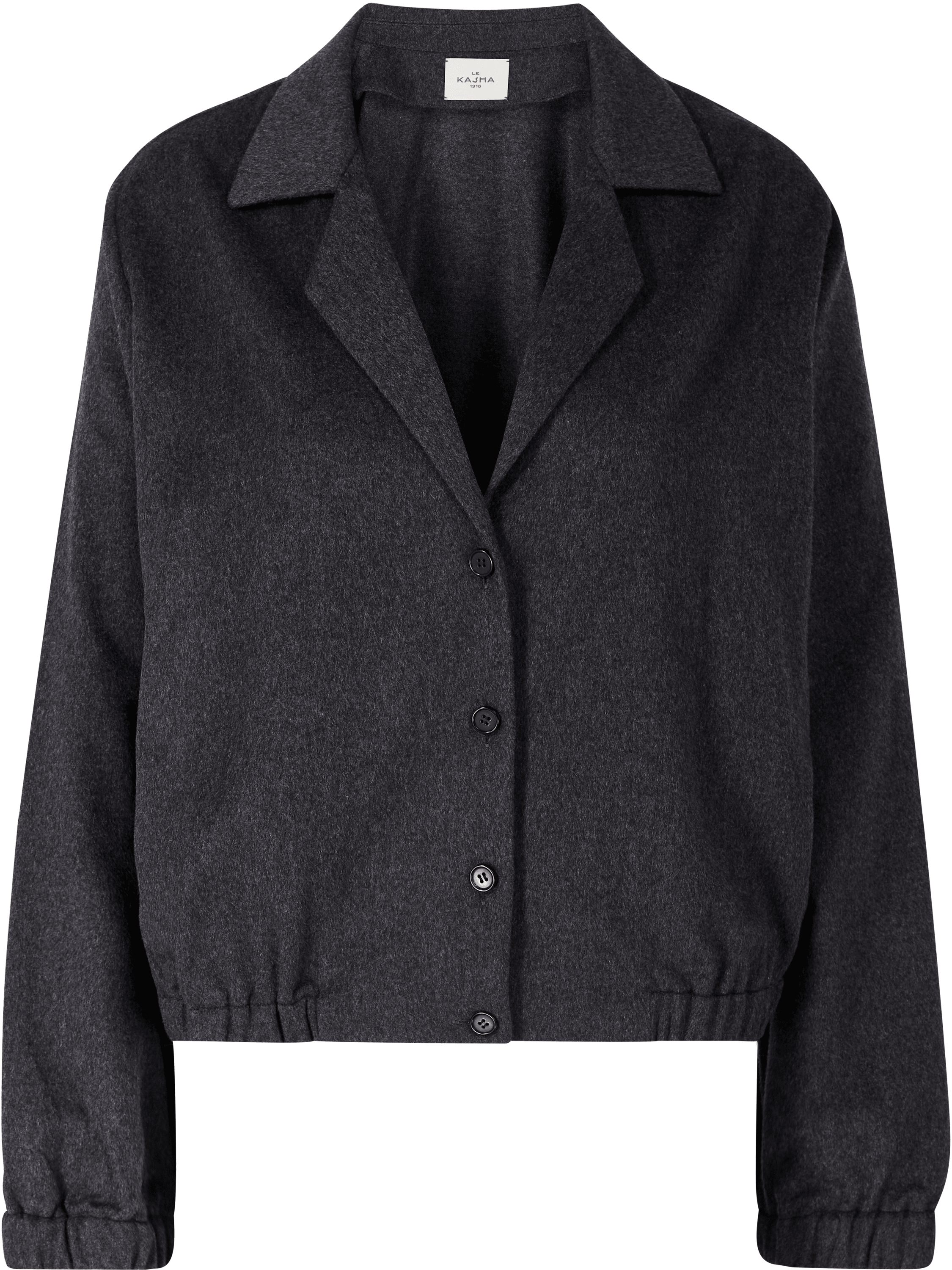 'Samluch' Cropped Cashmere Jacket, Anthracite 