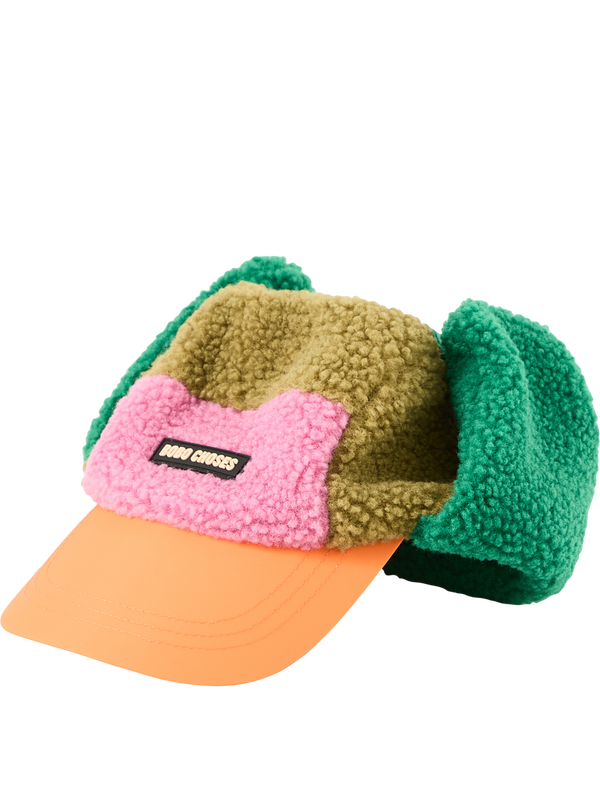Green chapka with logo patch