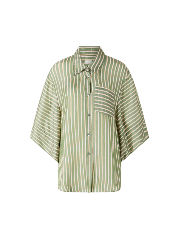 Gestreiftes Hemd 'Clea' Grün