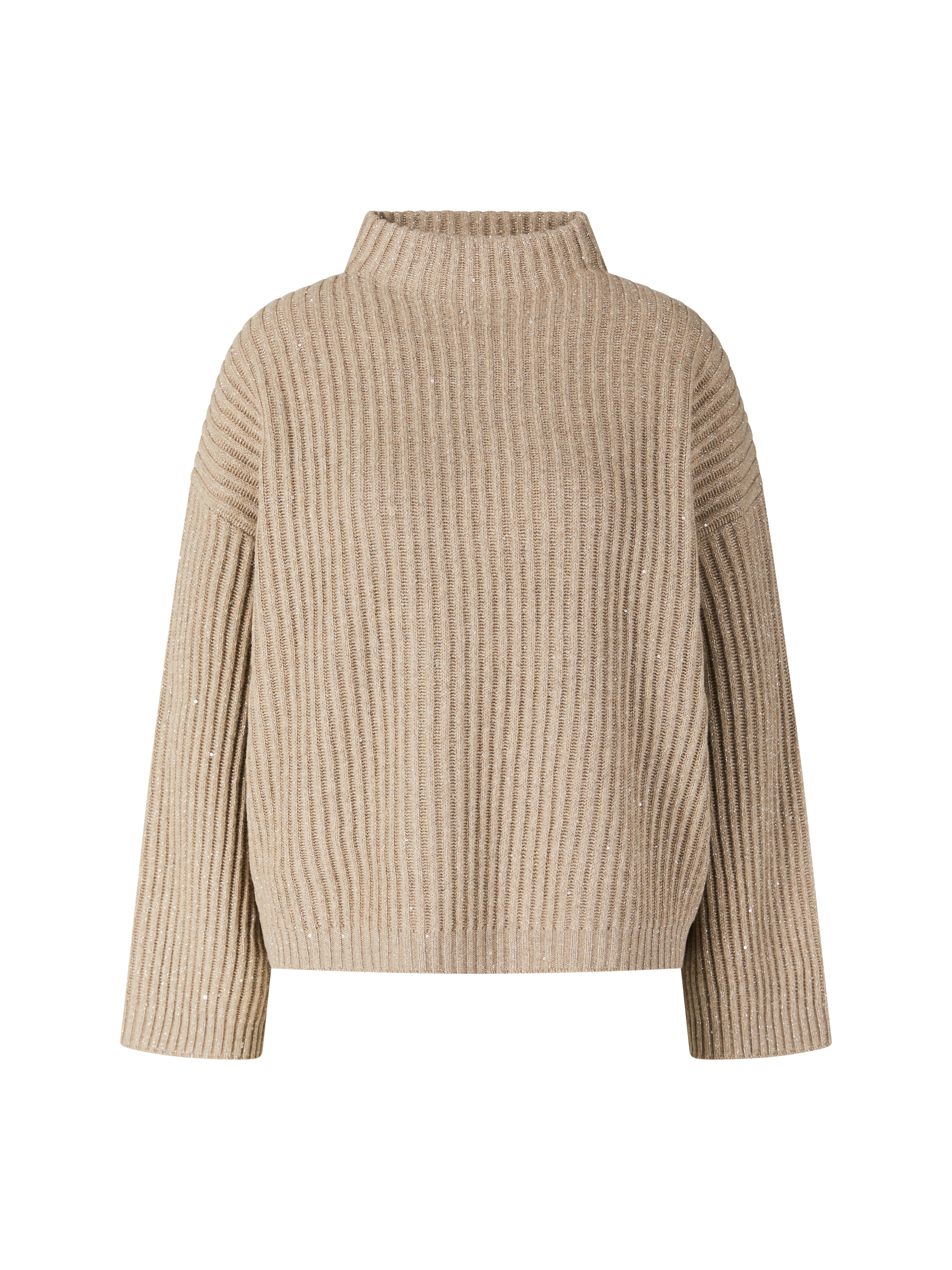 Cashmere and wool jumper with sequins beige