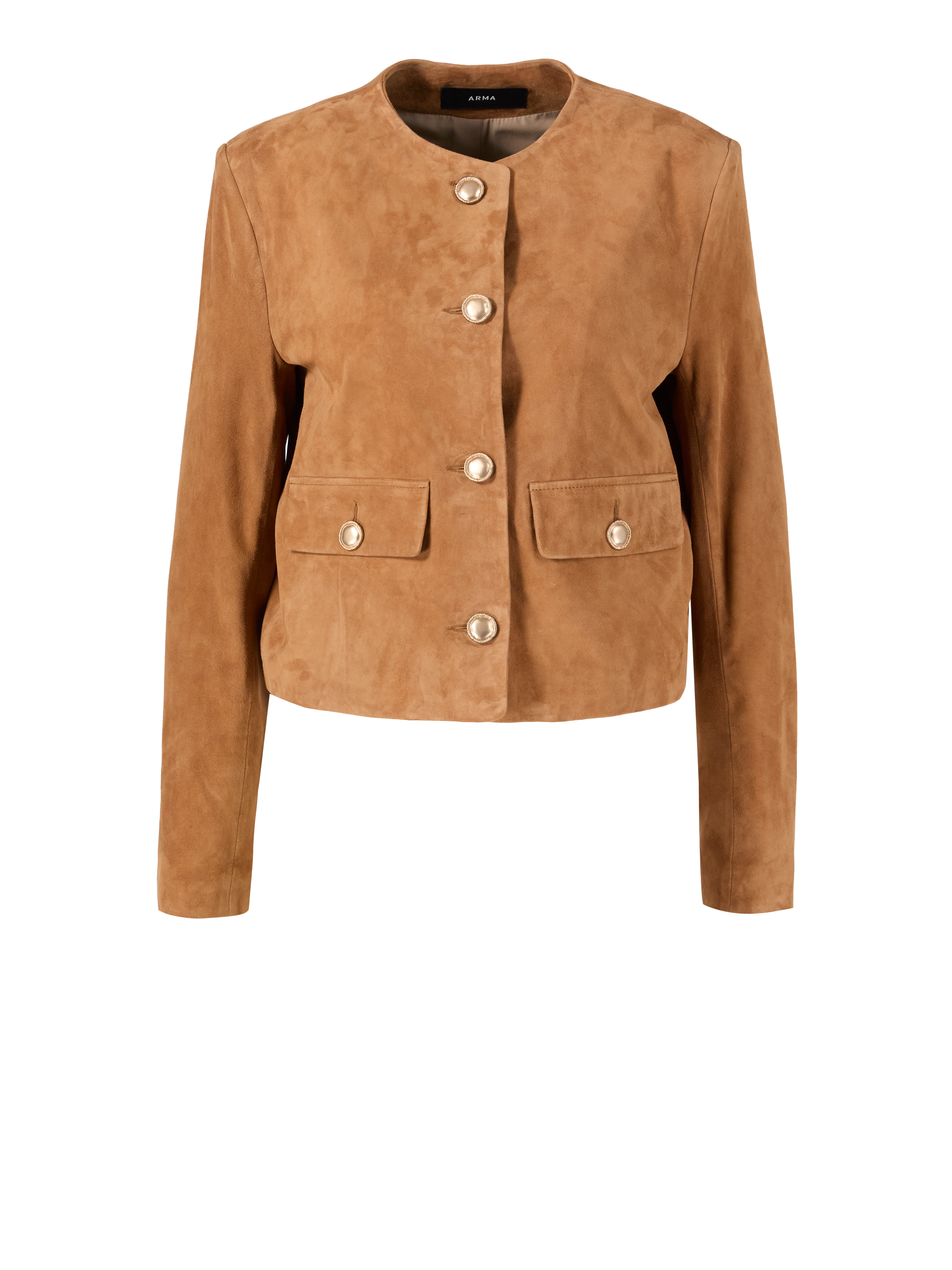 Velourslederjacke 'Gaya' Braun