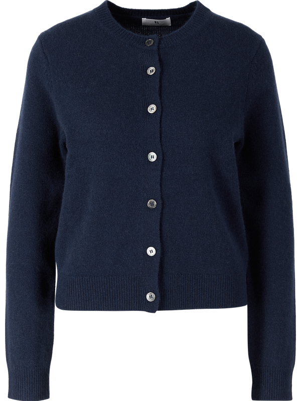 Cropped cashmere cardigan 'The Essential Cardigan' Midnight