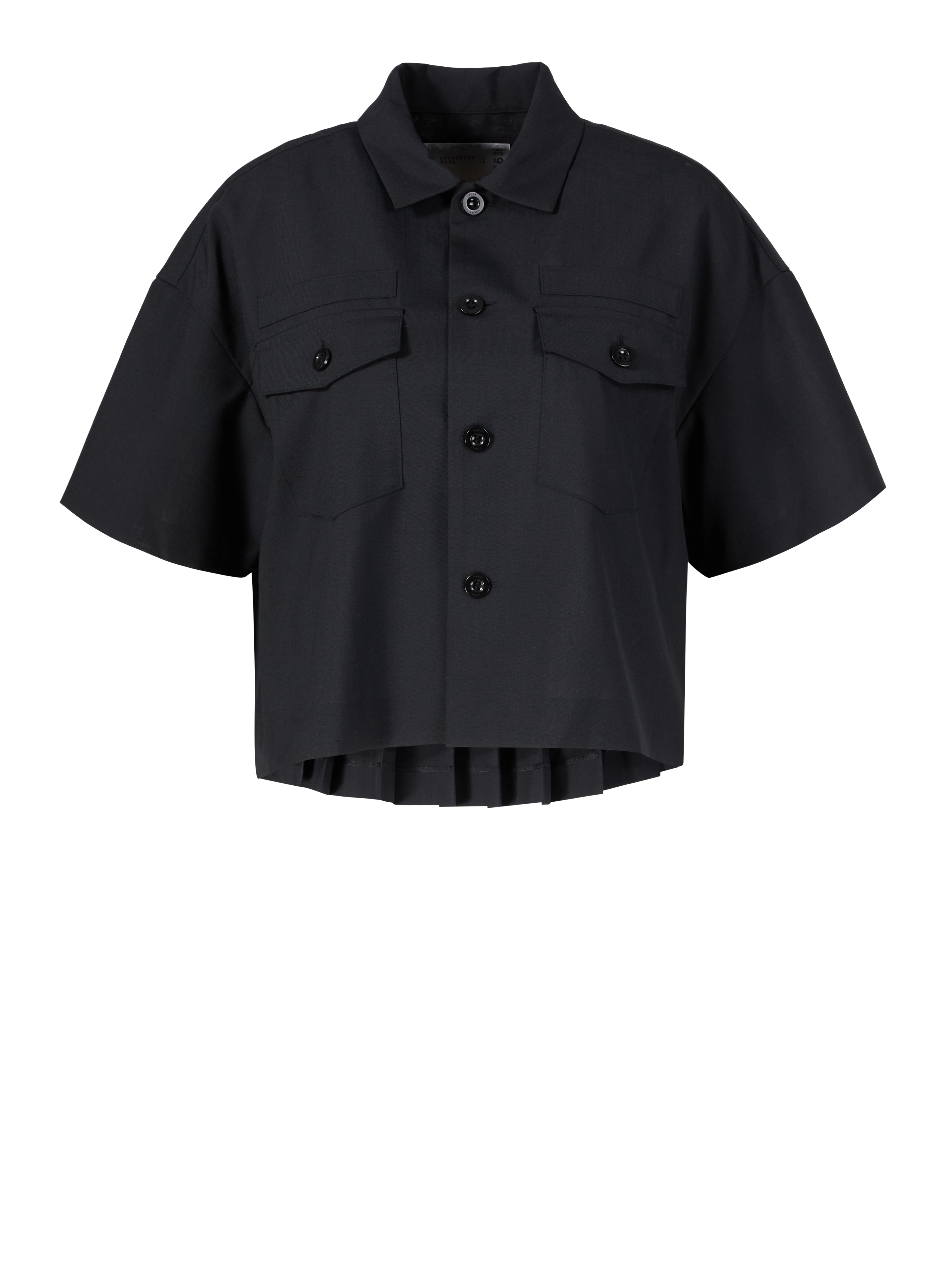 Kurzärmlige Bluse Schwarz