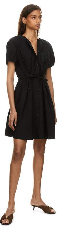 Hemdkleid Paula's Ibiza aus Baumwolle Schwarz