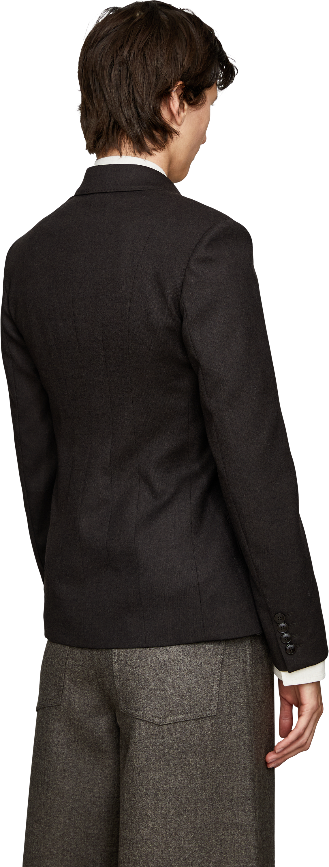 Max Mara Wollblazer 'Mirra' Dunkelbraun, Rückansicht – UNGER.DE