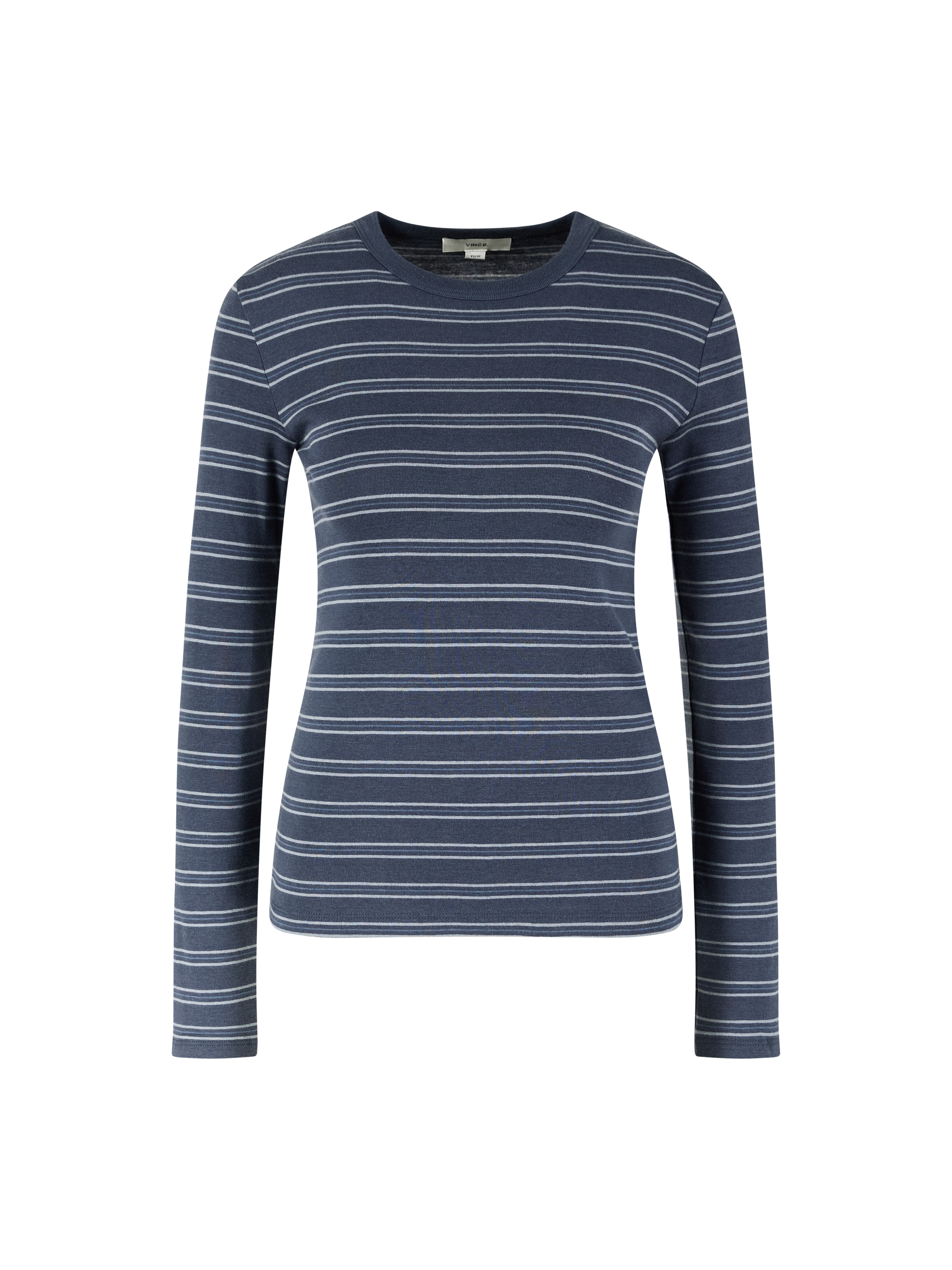 Gestreiftes Langarmshirt Marineblau